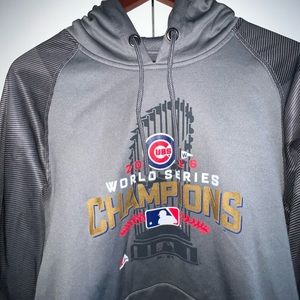 Chicago Cubs 2016 World Series Champions Hoodie Majestic Thermabase NWOT